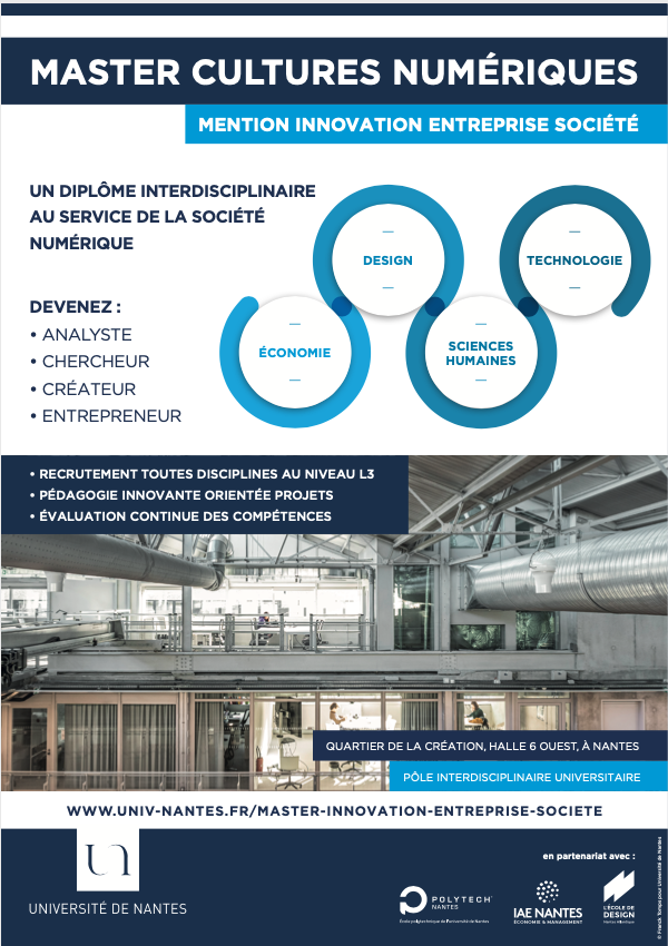 Affiche janvier 2020 Master Cultures Numérique, petite.